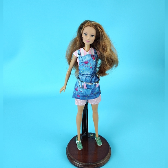 Mattel 2015 Summer Doll Kayla Face Red Hair Brown Eyes Redressed Artist Outfit - Picture 8 of 12